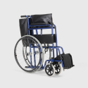 Fauteuil roulant orthopédique pliant en similicuir handicapés et personnes âgées Violet Dimensions