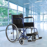 Fauteuil roulant orthopédique pliant en similicuir handicapés et personnes âgées Violet Réductions