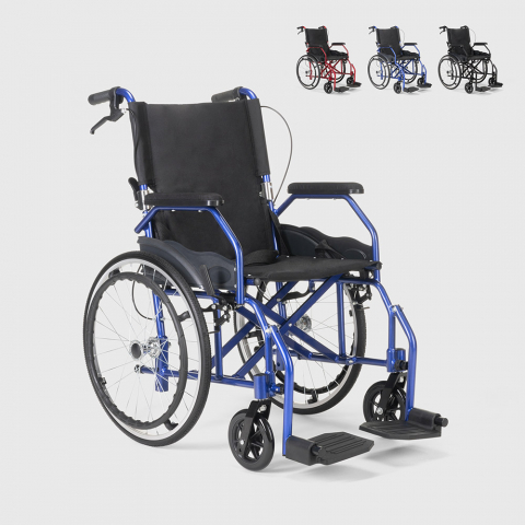 Opvouwbare rolstoelrolstoel in orthopedische met remmen gehandicapten en ouderen stof Dasy Aanbieding