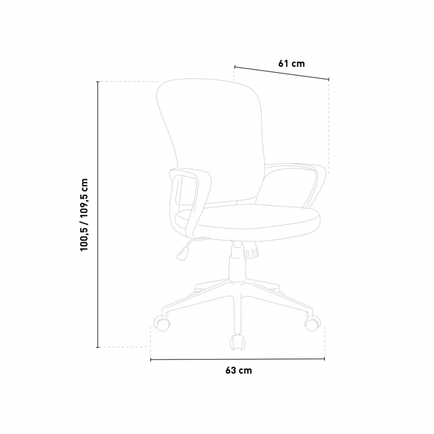 Riverside Chaise de bureau ergonomique blanche réglable en hauteur