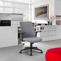 Chaise de bureau classique Fauteuil ergonomique en tissu réglable Mugello Vente