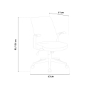 Chaise de bureau classique Fauteuil ergonomique en tissu réglable Mugello Remises