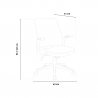 Chaise de bureau classique Fauteuil ergonomique en tissu réglable Mugello Remises