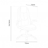 Chaise de bureau présidentiel Fauteuil ergonomique en simili cuir Brno Remises