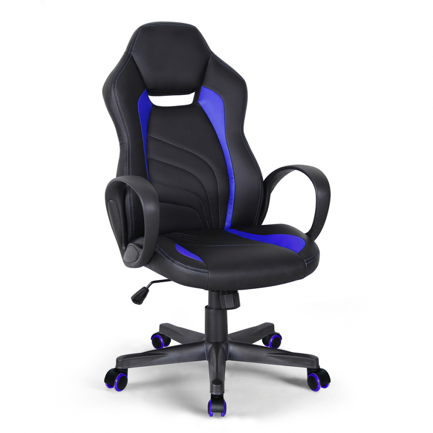 Comfortabele kunstleren bureaustoel met een racedesign Buriram Sky Aanbieding Comfortabele kunstleren bureaustoel met een racedesign Buriram Sky Aanbieding