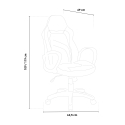 Chaise de bureau ergonomique simili cuir design moderne Buriram Sky Remises