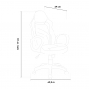 Chaise de bureau ergonomique en simili cuir style course sportive Buriram Fire Remises