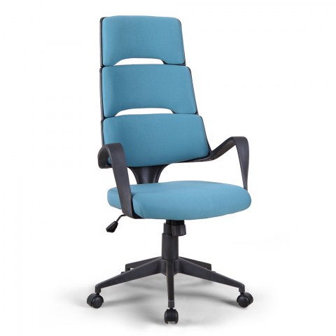 Chaise de bureau ergonomique réglable en hauteur en tissu Motegi Ocean