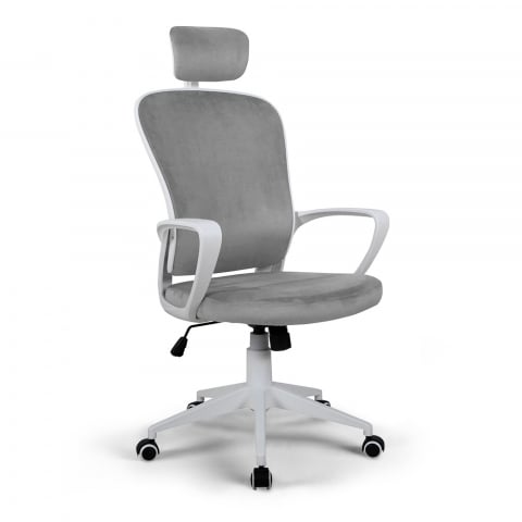 Chaise de bureau ergonomique en tissu avec appui-tête design Sepang Moon