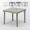 Vierkante polyrotan tuintafel 90x90 cm Grand Soleil Boheme Aanbieding