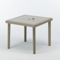 Vierkante polyrotan tuintafel 90x90 cm Grand Soleil Boheme Aanbod