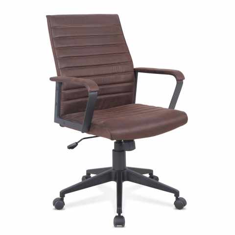 Chaise de bureau fauteuil siège ergonomique simili cuir LineAR Promotion
