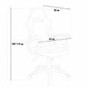 Chaise de bureau sportive fauteuil gamer ergonomique simili cuir Evolution Remises