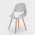 Design stoel van polypropyleen en hout Shell 