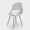 Chaise de cuisine et bar en bois au design moderne Shell 