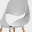 Design stoel van polypropyleen en hout Shell 