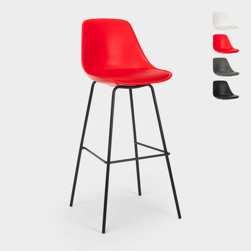Tabouret de bar cuisine en métal avec coussin design moderne Willis Promotion Tabouret de bar cuisine en métal avec coussin design moderne Willis Promotion
