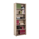 Bibliothèque en bois effet chêne design classique 6 étagères Virginia Offre