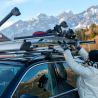 Porte-skis et snowboard voiture universel pour barres Yelo 