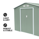 Tuinhuis schuur van gegalvaniseerd plaatstaal 277x191x202 cm Ortisei NATURE Aanbod
