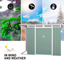 Tuinhuis schuur van gegalvaniseerd plaatstaal 257x142x184 cm Tyrol NATURE Verkoop