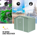 Tuinhuis schuur van gegalvaniseerd plaatstaal 277x191x202 cm Ortisei NATURE Verkoop
