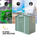 Abri de jardin en tôle galvanisée verte St.Moritz NATURE 213x191x195cm Vente