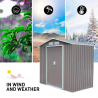Tuinhuis schuur van gegalvaniseerd plaatstaal 213x127x195 cm Chalet Verkoop
