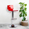 Tabouret haut bar et cuisine en acier chromé design industriel San José Design Modèle