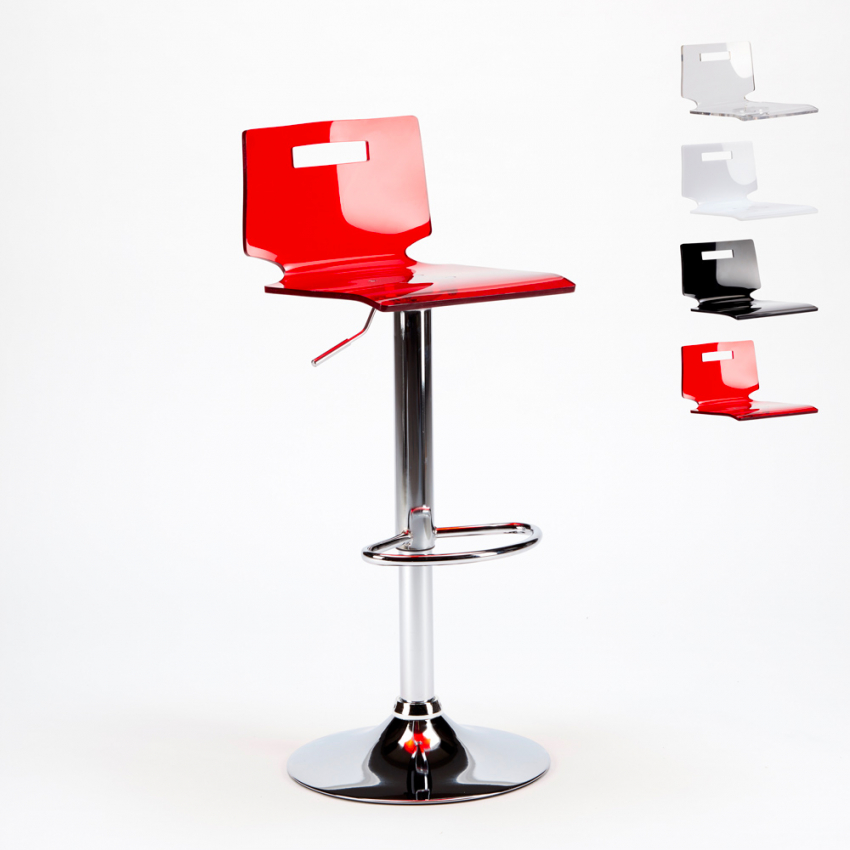 Tabouret haut bar et cuisine en acier chromé design industriel San José Design Choix Tabouret haut bar et cuisine en acier chromé design industriel San José Design Choix