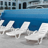 Lits de piscine chaises longue en plastique professionels bain de soleil promo lot de 18 pièces
