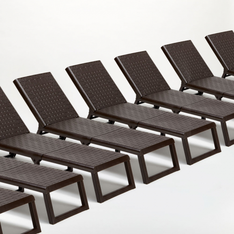 Lits de piscine chaises longue en plastique professionnels bain de soleil Spring stock 21 pièces