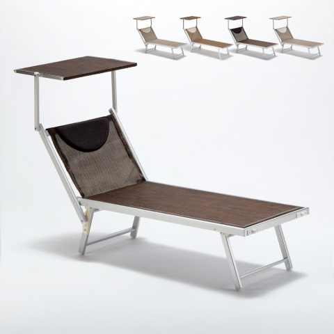 Transat de plage bain de soleil en aluminium Santorini Limited Edition Promotion