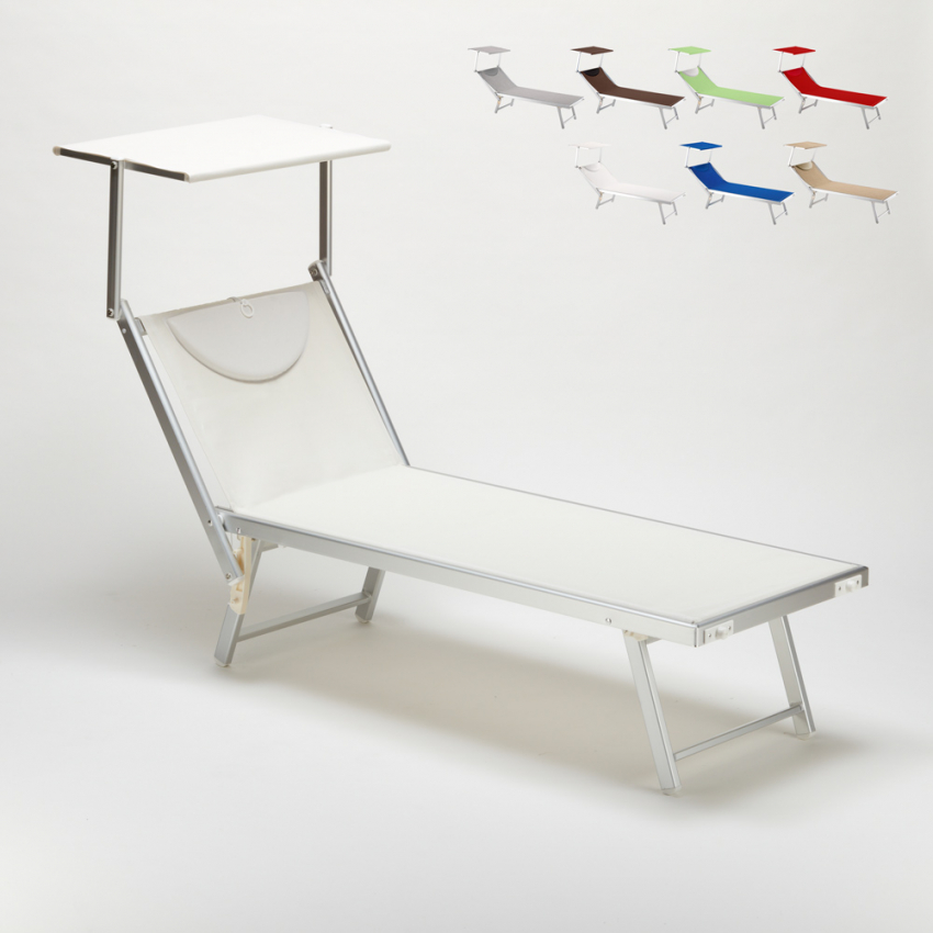Professioneel aluminium ligbed Santorini voor het strand 