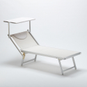 Bain de soleil de jardin transat professionnel en aluminium piscine Italia Réductions