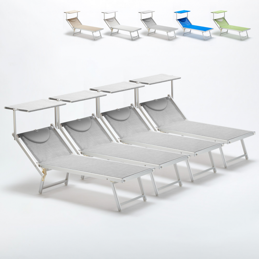 Aanbieding 4 stuks professionele ligbedden Italia 
