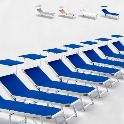 Bain de soleil pliants transats aluminium lits de plage Gabicce offre 20 piéces