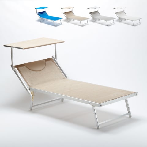 Bain de soleil Xxl professionnel chaise longue transat piscine aluminium Italia Extralarge