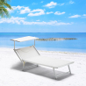 Set van 4 aluminium strandligbedden Grande Italia XL 