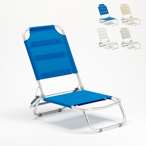 Chaise de plage pliante transat de piscine en aluminium Tropical Promotion