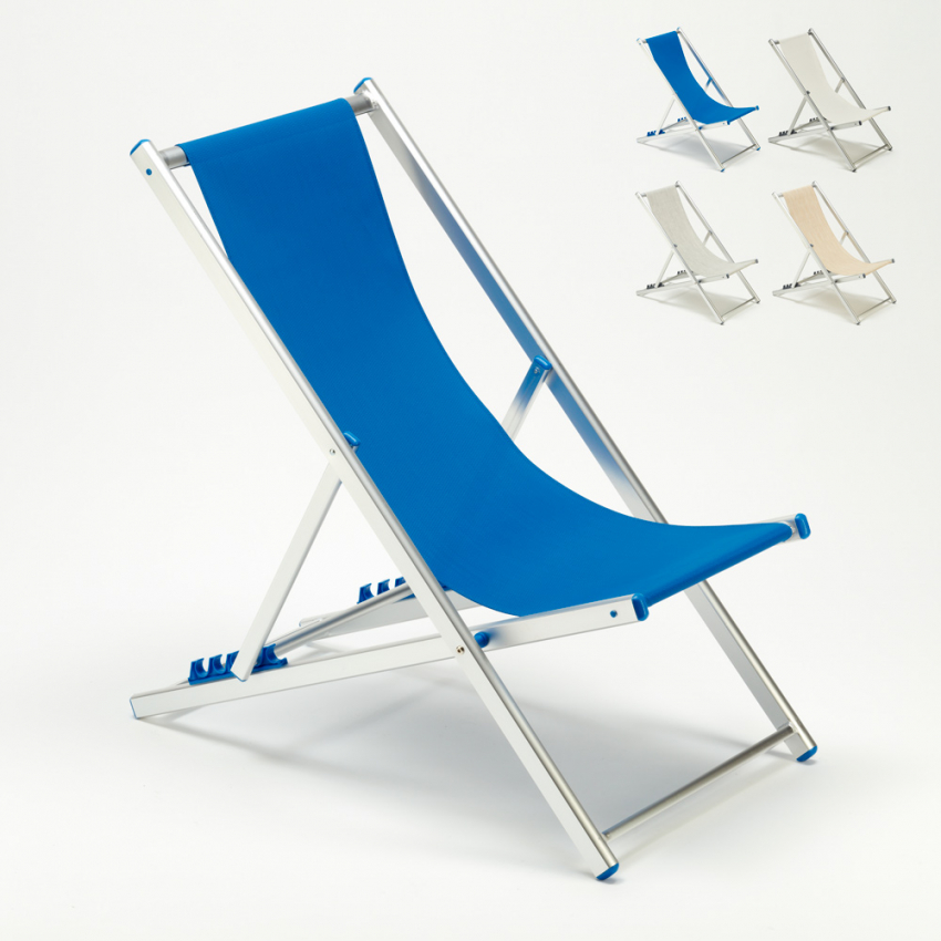 Transat chaise de plage pliante piscine jardin aluminium Riccione Offre