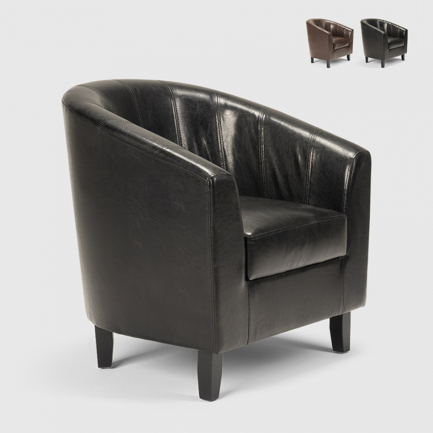 Klassiek design fauteuil Seashell van kunstleer Aanbod Klassiek design fauteuil Seashell van kunstleer Aanbod