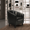 Klassiek design fauteuil Seashell van kunstleer  Korting