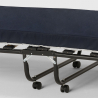 Lit pliant 80x180 à roulettes avec matelas et sommier à lattes Ares 