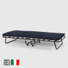 Lit pliant 80x180 à roulettes avec matelas et sommier à lattes Ares 