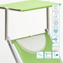 2 stuks professionele aluminium ligbedden Santorini 