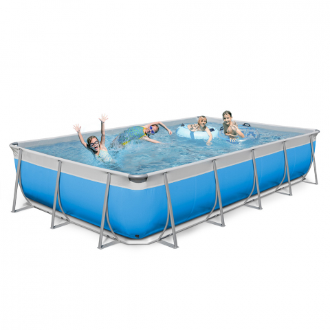 New Plast piscine hors sol rectangulaire 650x265 H125 complète Futura 650 Promotion