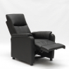 Relaxfauteuil Giulia van kunstleer met voetensteun Korting