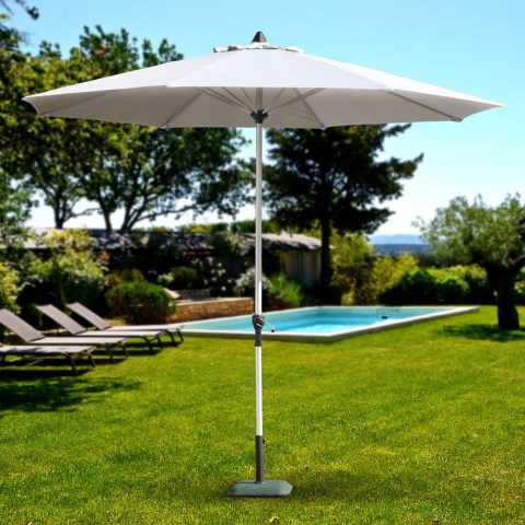Tuinparasol 3 meter aluminium achthoekige centrale stang hotel café Eden