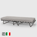 Lit pliant en microfibre avec matelas et lattes 80x190cm Demetra Prix
